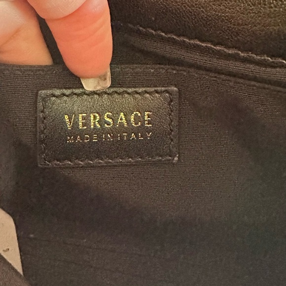 Versace Black Quilted Crossbody Bag with Gold Chain - Picture 10 of 11